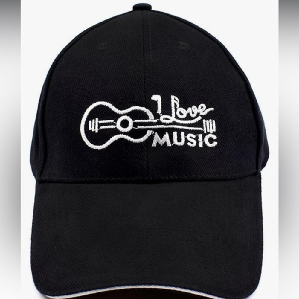 I Love Music Baseball Cap